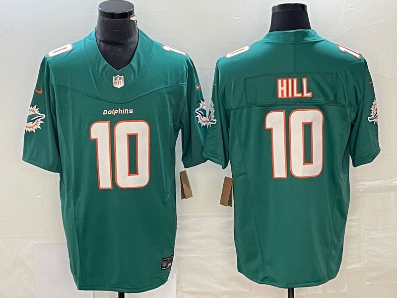 Men Miami Dolphins #10 Hill Green 2023 Nike Vapor Limited NFL Jersey style 1->youth nfl jersey->Youth Jersey